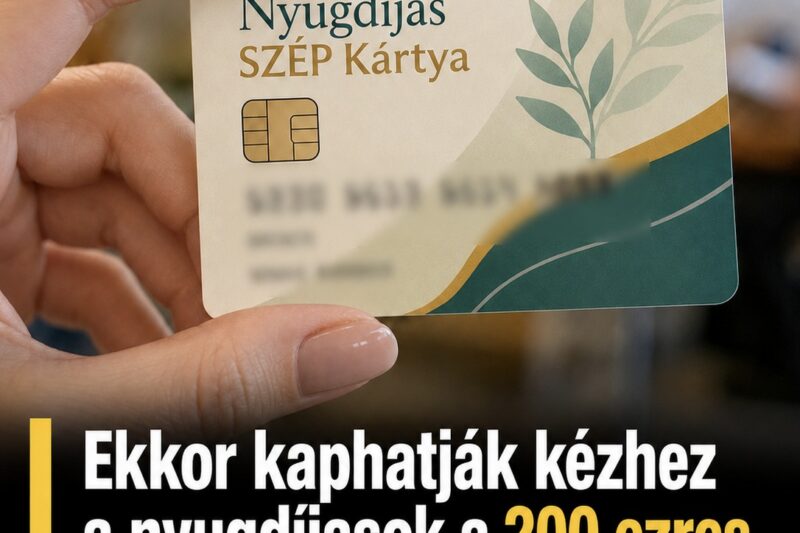 Ekkor kaphatják kézhez a nyugdíjasok a 200 ezres SZÉP-kártyát, amelyet a Tisza-kormány bejelentett