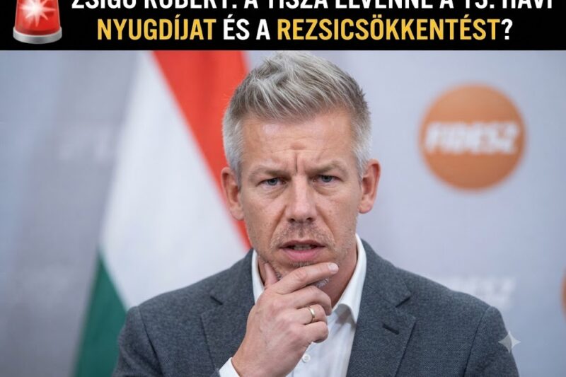 🚨 A TISZA Párt megszüntetné a 13. havi nyugdíjat és a rezsicsökkentést – ezt állítja Zsigó Róbert