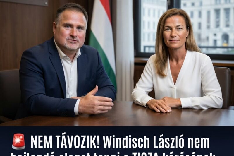 🚨 BEKEMÉNYÍTETT AZ ÁSZ ELNÖKE: NEM HAJLANDÓ A TISZA KÉRÉSÉRE TÁVOZNI WINDISCH LÁSZLÓ