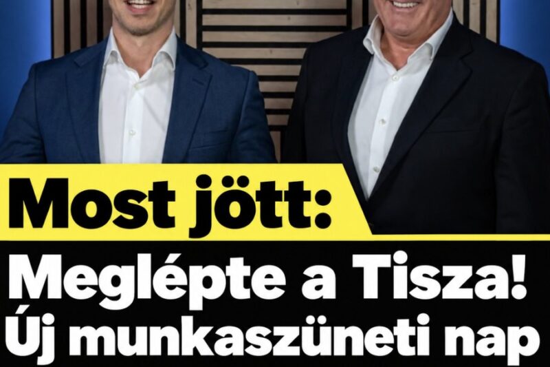Meglépte a Tisza! Új munkaszüneti nap lesz, évek óta mindenki erre várt! 👇𝐂𝐢𝐤𝐤 𝐚 𝐡𝐨𝐳𝐳𝐚́𝐬𝐳𝐨́𝐥𝐚́𝐬𝐨𝐤𝐧𝐚́𝐥! – MindenegybenBlog