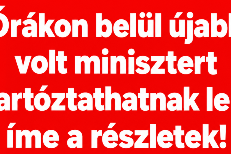 Órákon belül eldőlhet egy újabb politikus sorsa: – frisshung.com